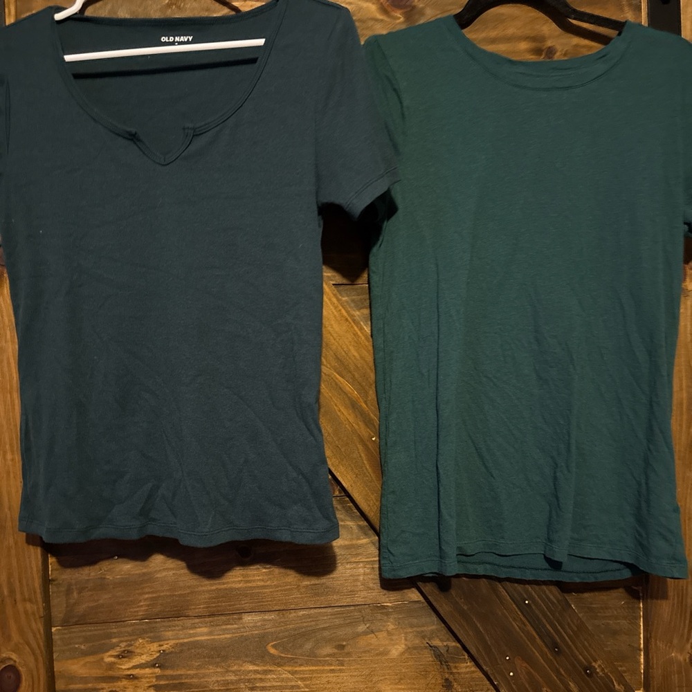 GAP Women's Dark Teal Short Sleeve Tees